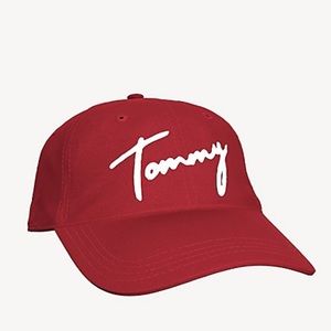 Tommy Signature Cap🌶Baseball Sports Hat Hot RED Unisex Men Women Club Gym Game